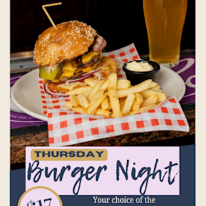 The Rex Hotel Thursdays Burger Night