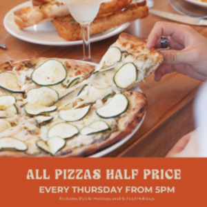 Hotel Brunswick Half Price Thursday Pizzas