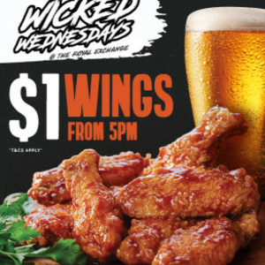 RE - Royal Exchange Hotel Wicked Wings Wednesday