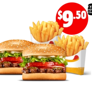 Hungry Jacks Meal Deal Whoppers Food