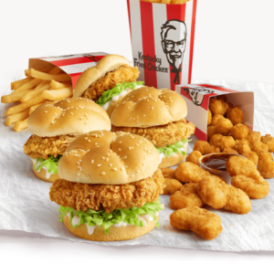 KFC are offering the following targeted app meal deals